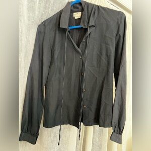 Dries Van Noten blouse with tie collar. Size 38/ small